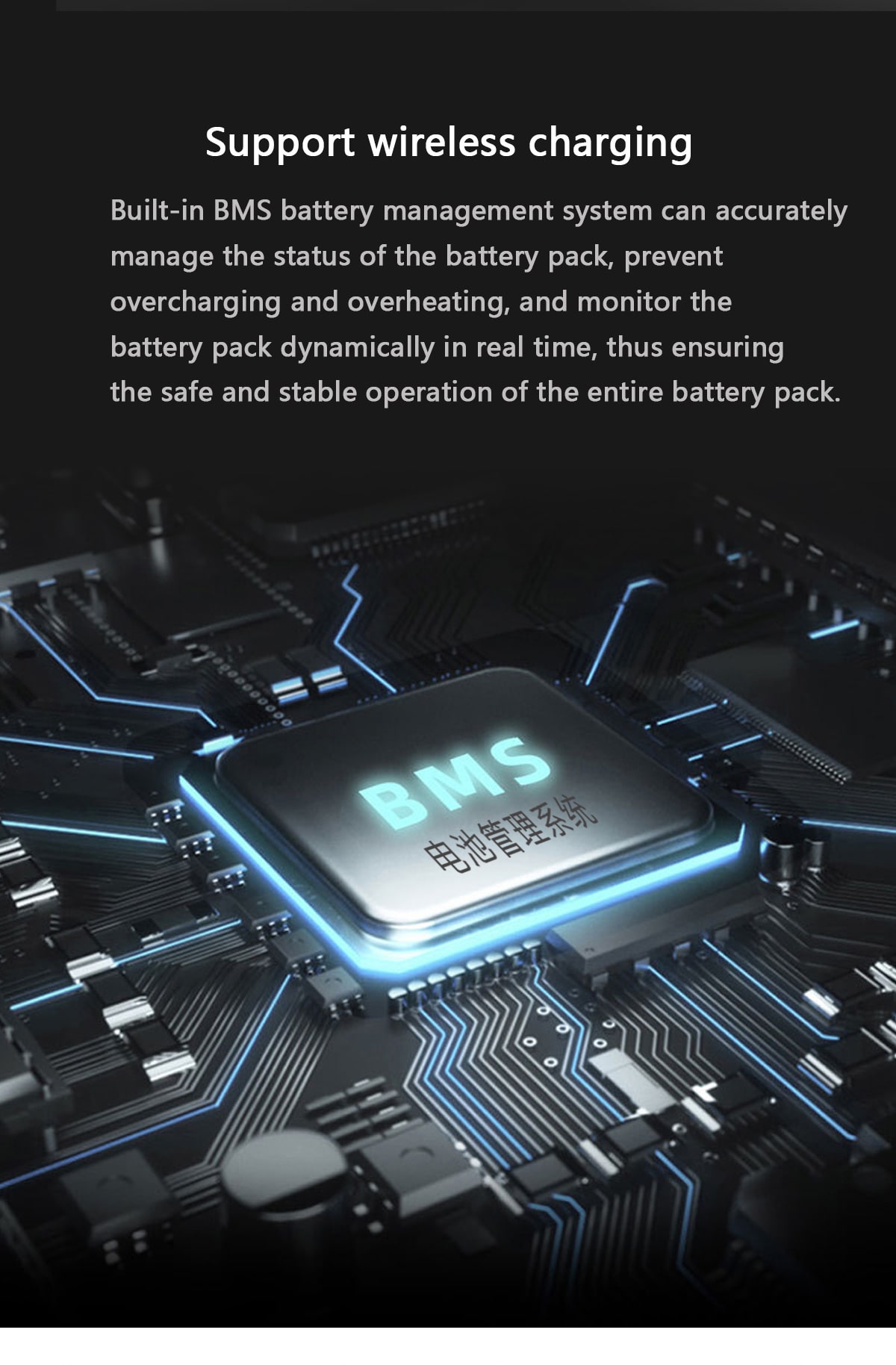 stesen janakuasa bateri mudah alih 600w BMS