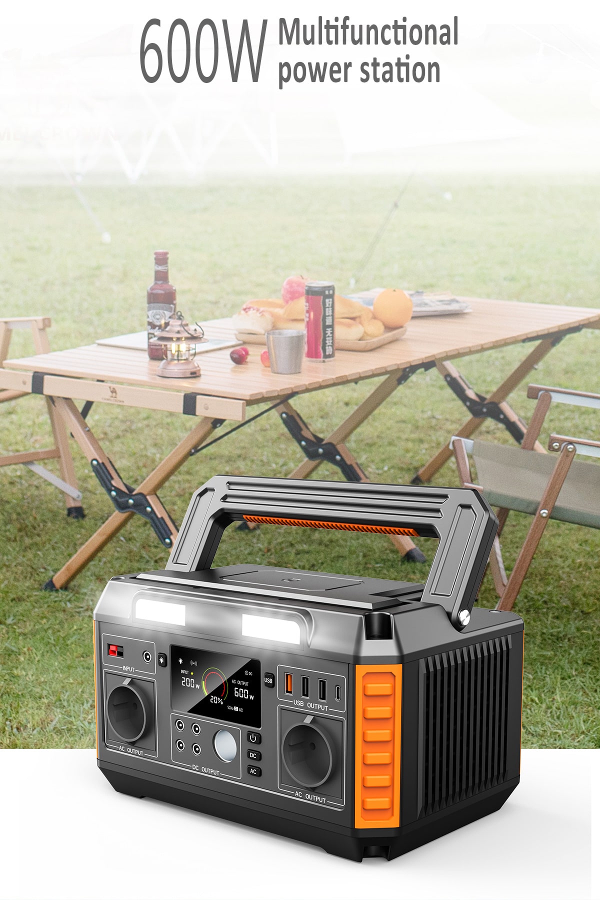 perincian stesen janakuasa bateri mudah alih 600w