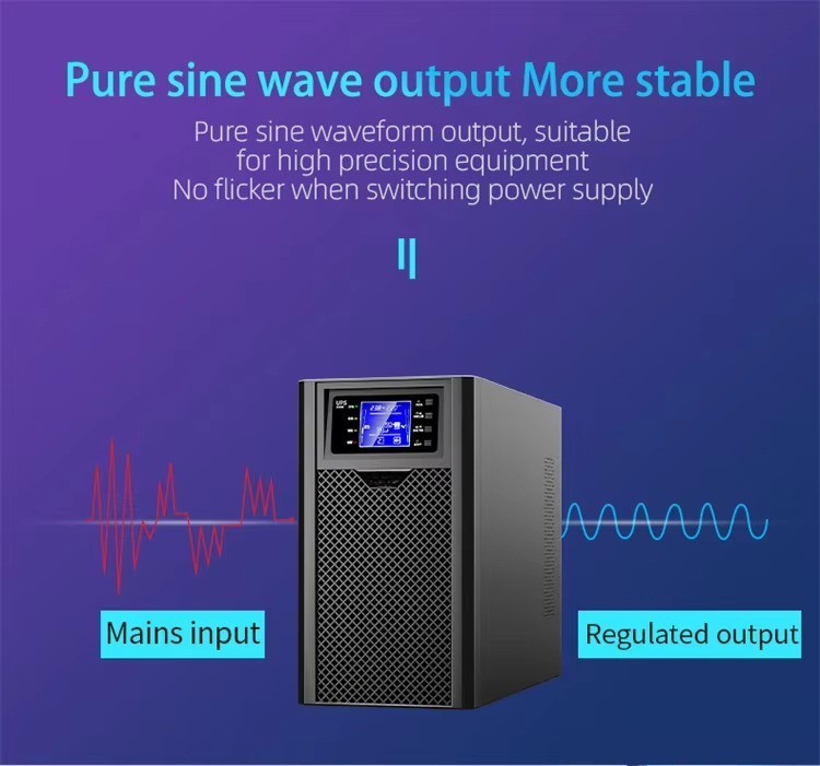 catu daya tak terputus dengan proteksi lonjakan arus keluaran gelombang sinus murni