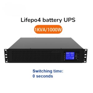1KVA Rack Mounted Online UPS with LiFePO4 Battery