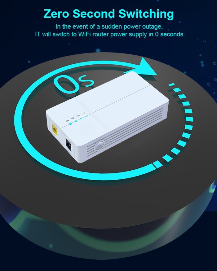 Zero Second Switching 12V UPS for Uninterrupted WiFi